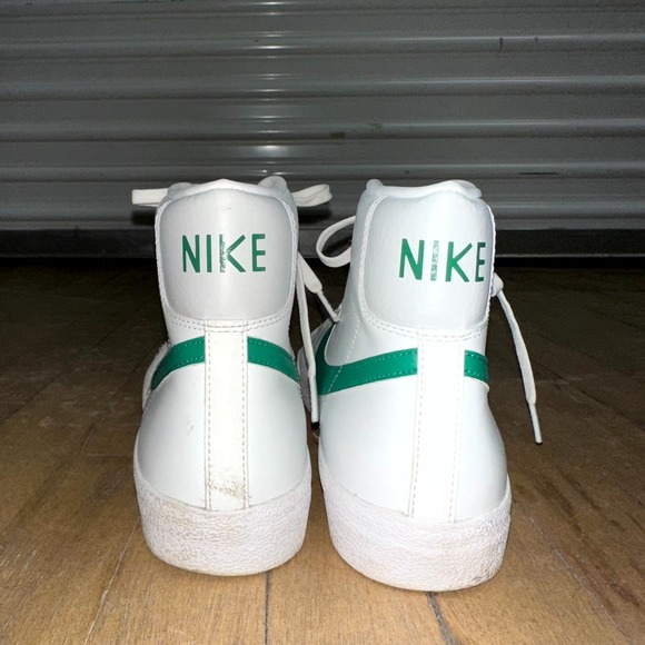 Vintage Nike Blazer Mid 77 Sneaker Mens Size 10.5 White Pine Green Logo Sporty - Picture 3 of 12